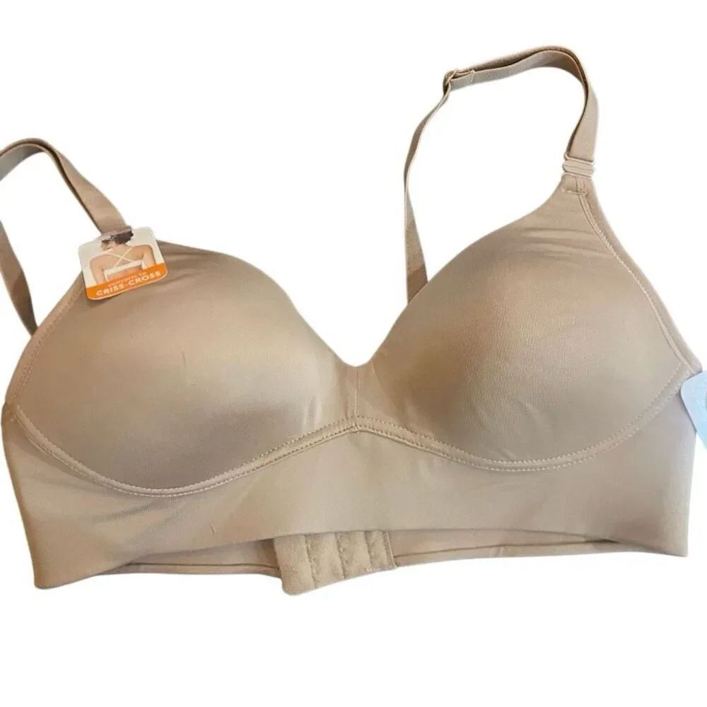 Simply Perfect Warners NWT long line convertible wire free size 34B tan